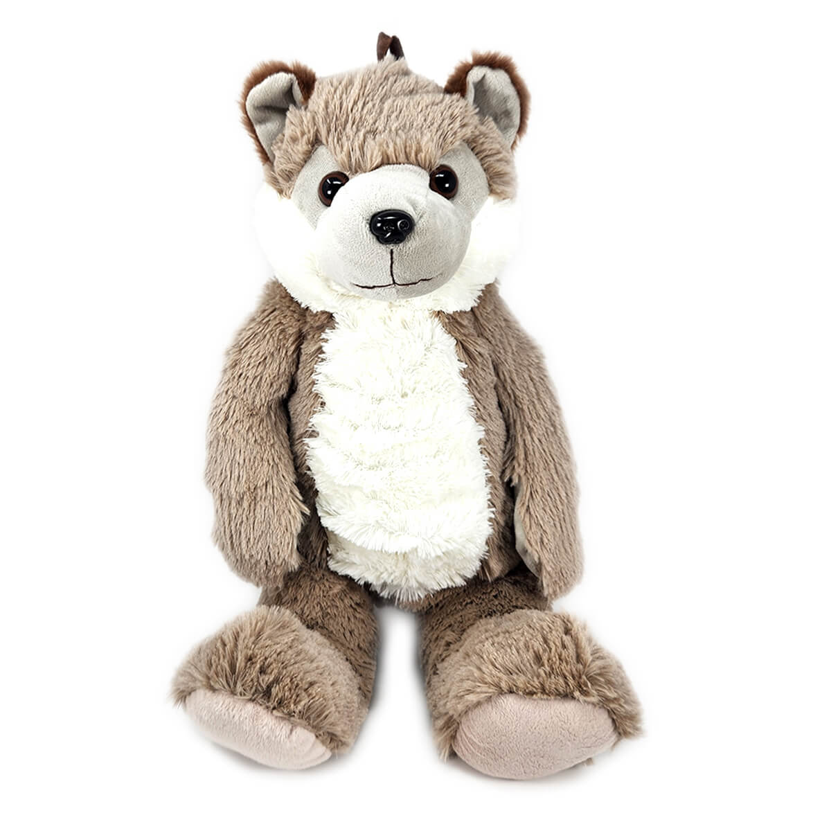 Plush Wolf Mini Backpack, Front | Pakapalooza
