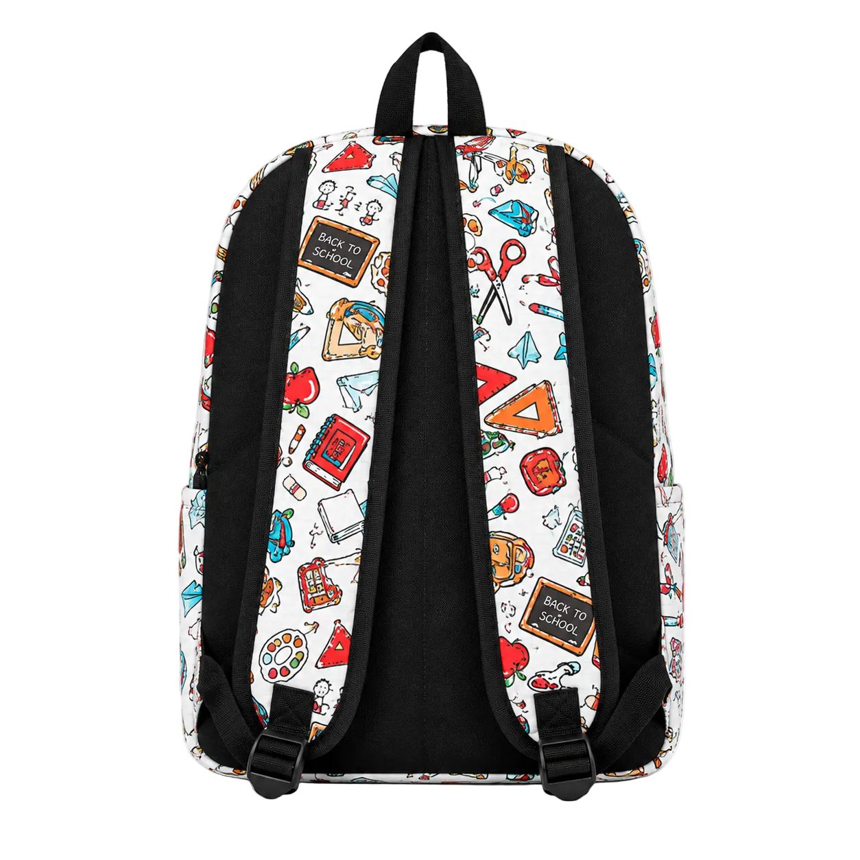 Rear view of the School Days Backpack showing padded back panel and adjustable shoulder straps