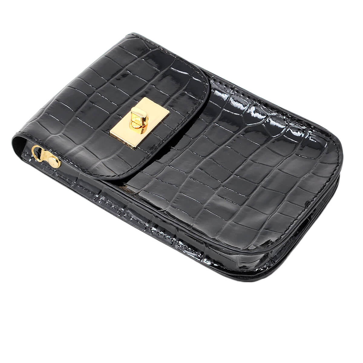 Phone Crossbody Bag, Side, Black | Pakapalooza