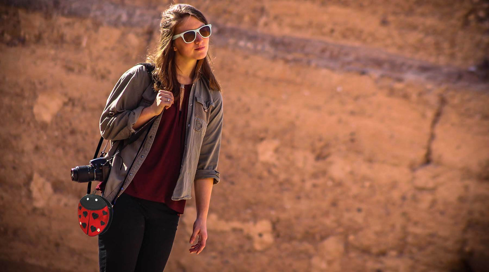 Women carrying a Ladybug Crossbody Bag | Pakapalooza