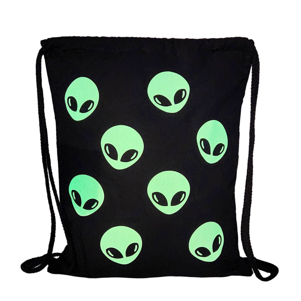 Alien Drawstring Bag, Front Glow | Pakapalooza