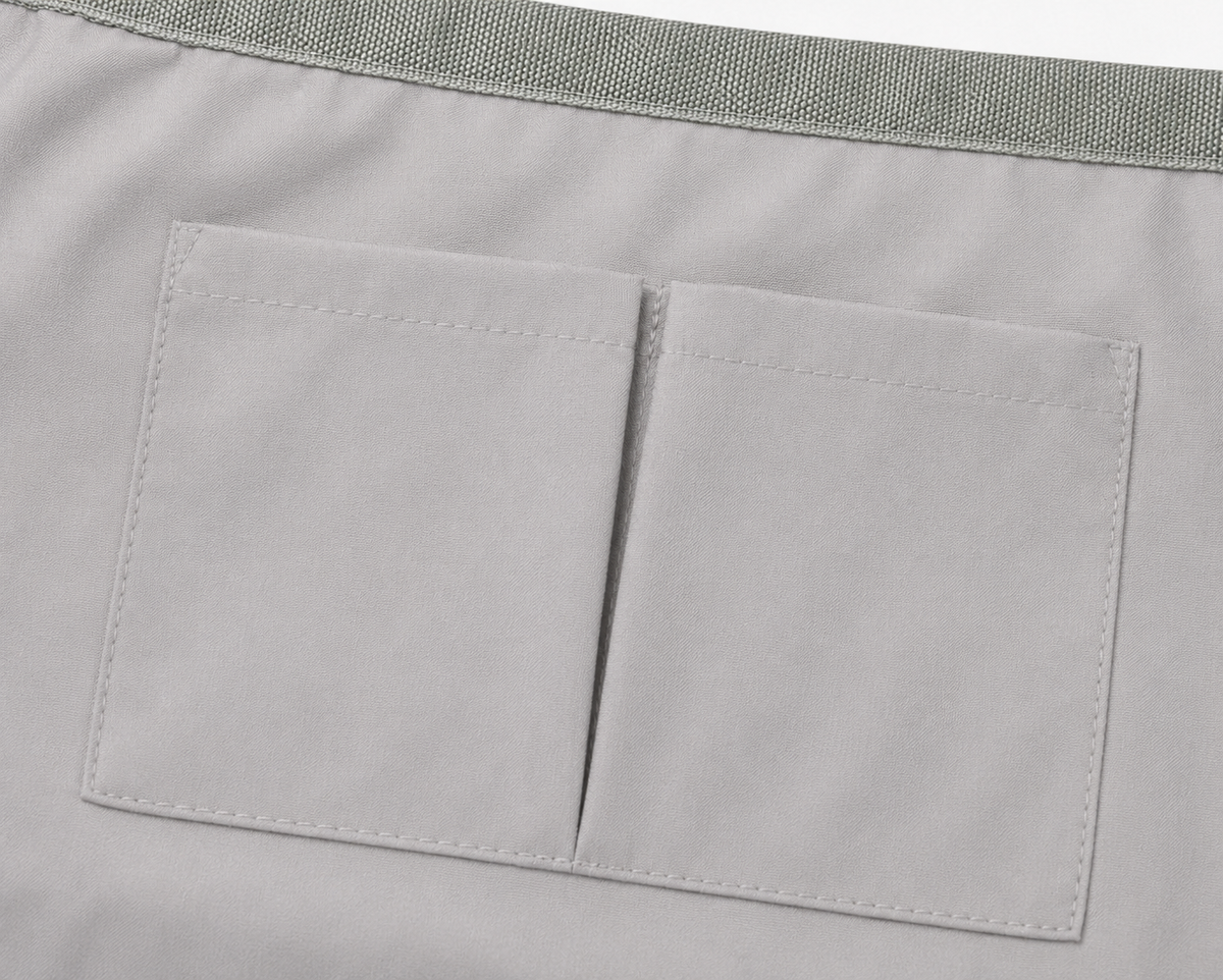 Two interior slip pockets inside the Great White Shark Drawstring Bag