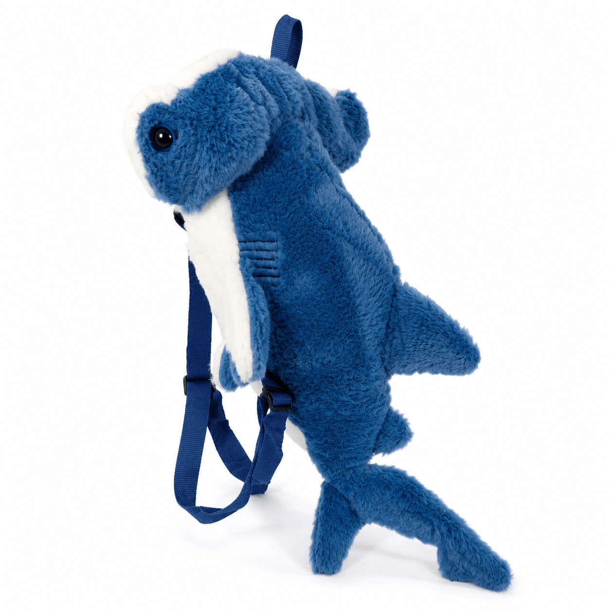 Hammerhead Shark Plush Mini Backpack angled view