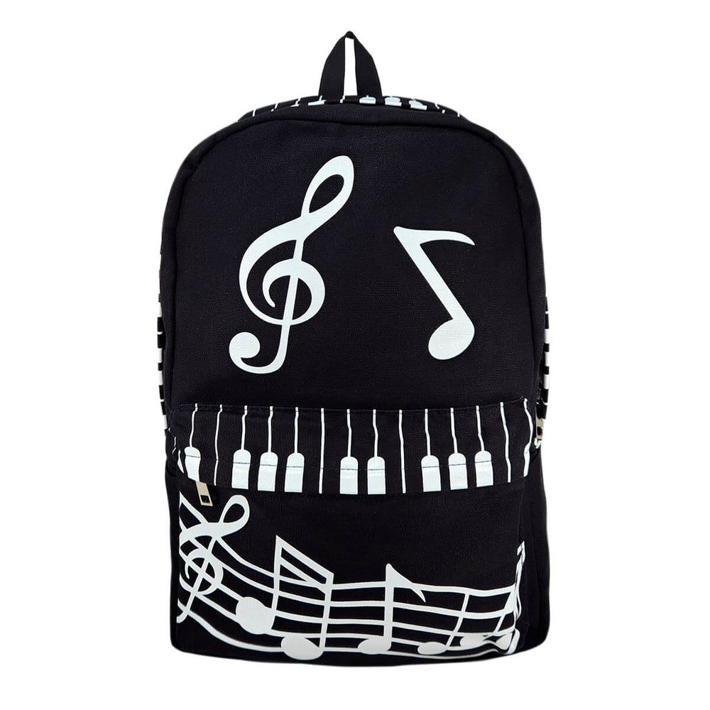 Music Enthusiast's Backpack Musical Note Design Pakapalooza