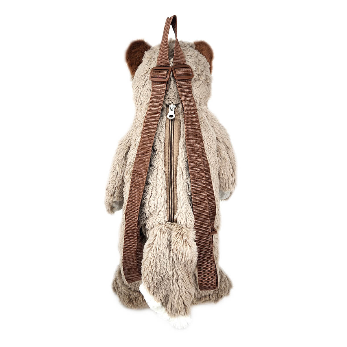 Plush Wolf Mini Backpack, Back | Pakapalooza