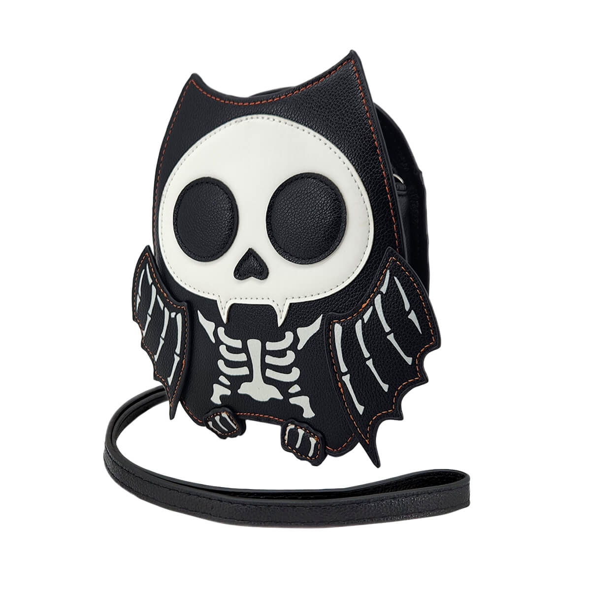 Skeleton Bat Crossbody Bag, Side | Pakapalooza