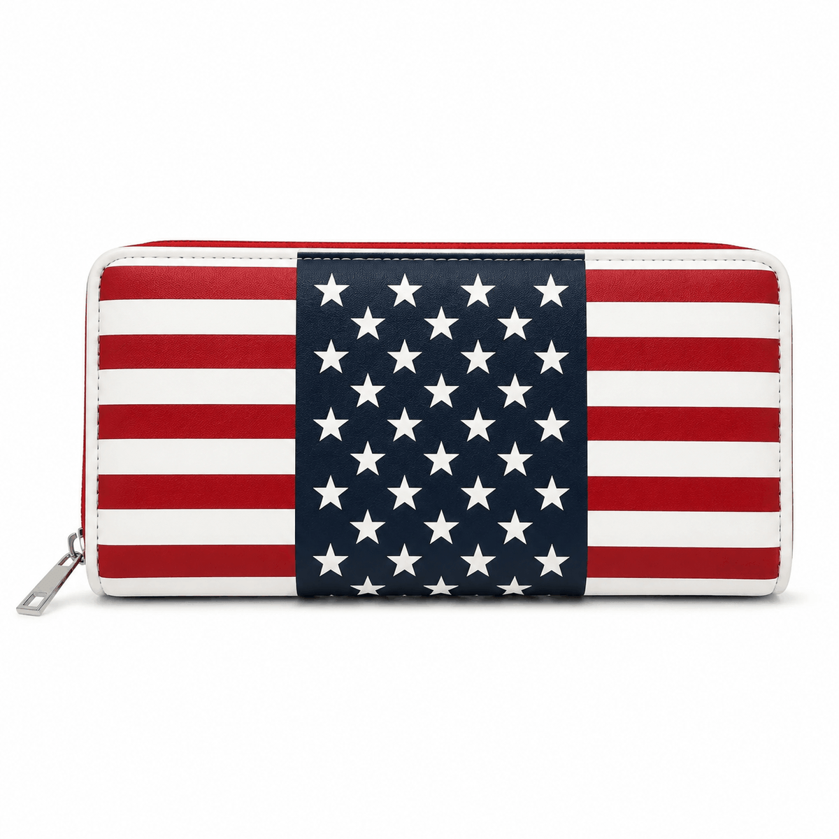 Stars &amp; Stripes Wallet front view on a white background
