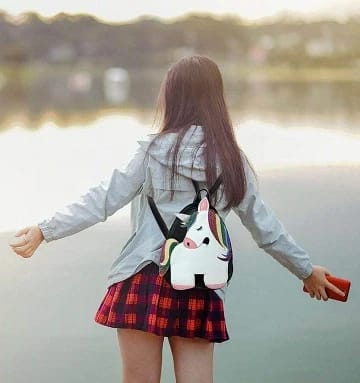 Teen Girl with Unicorn Backpack | Pakapalooza