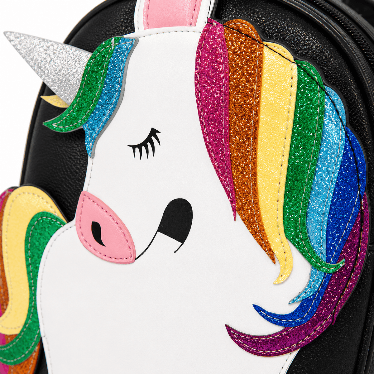 glitter unicorn mini backpack Meetbelify for Gilrs Sequin Backpacks for Elementary Preschool Students Kids School Backpack with Lunch Box for Teen Girls dyed recycled polyester Rainbow Unicorn Mini Backpack for
