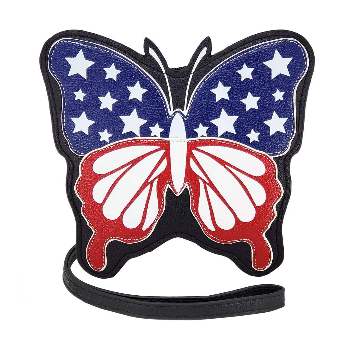 American Butterfly Crossbody Bag, Front | Pakapalooza