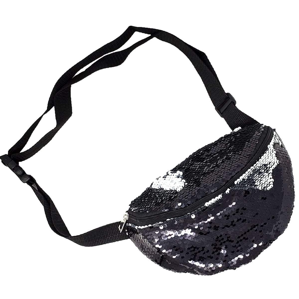 Black Sequin Fanny Pack | Pakapalooza