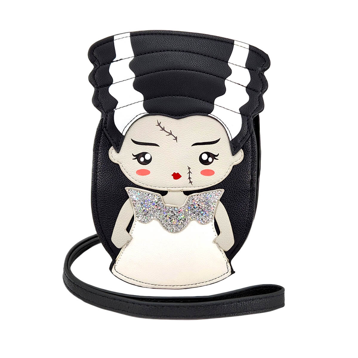 Frankenstein's Bride Crossbody Bag, Front | Pakapalooza