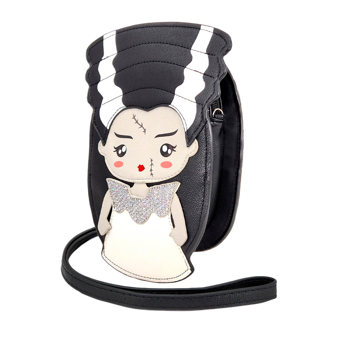 Frankenstein's Bride Crossbody Bag, Side | Pakapalooza