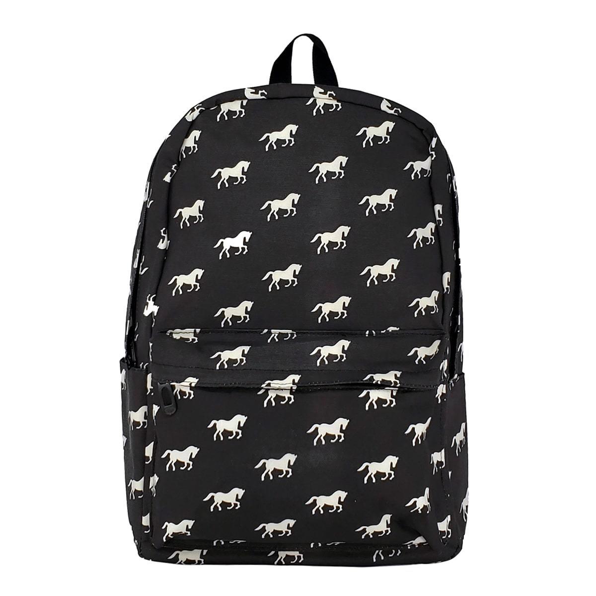 Horse print store backpack