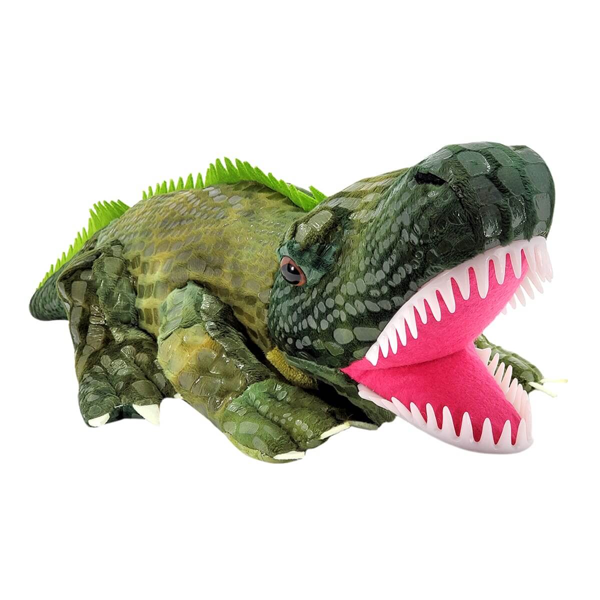 Plush Alligator Mini Backpack, Angle | Pakapalooza