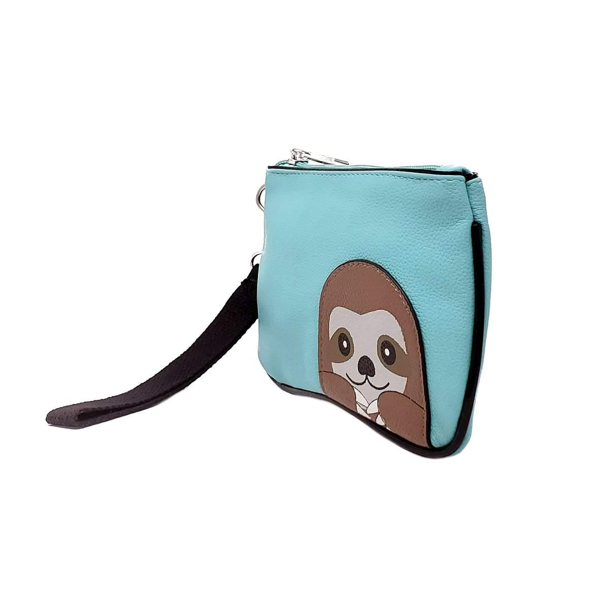 Sleepyville Critters - Sloth Small Puch Shoulder Bag in Vinyl Material