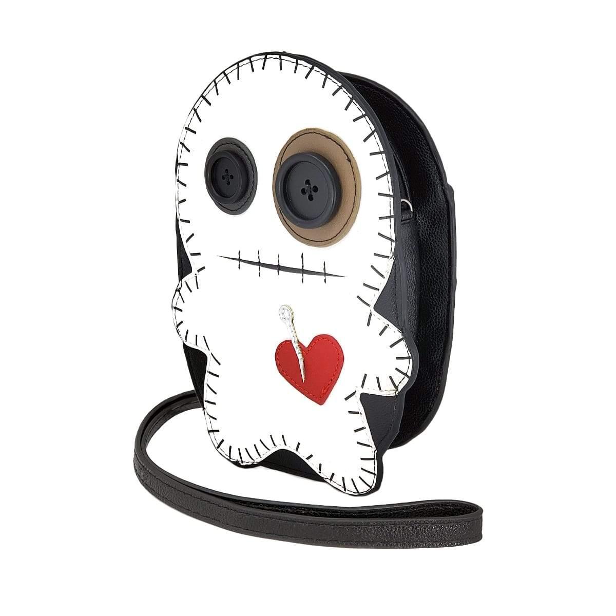 Voodoo Doll Crossbody Bag, White, Side | Pakapalooza